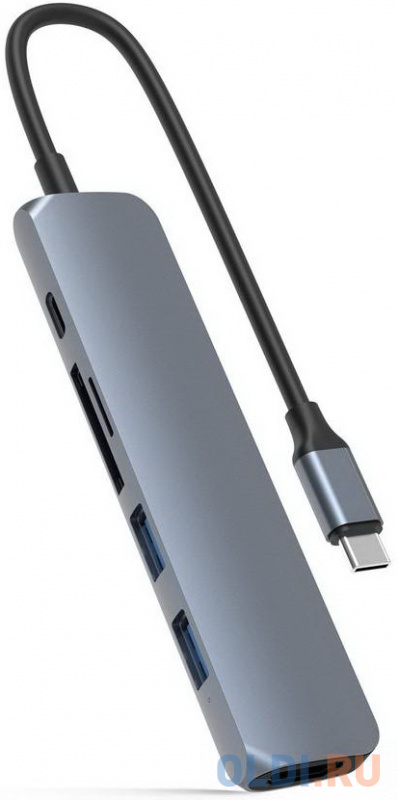 

USB-хаб Hyper HyperDrive BAR 6-in-1 USB-C Hub для iPad Pro, MacBook Pro / Air. Порты: HDMI, 2 x USB-A, Micro SD, SD, USB Type-C Power Delivery. Цвет:
