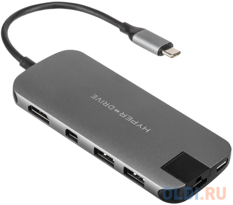 

USB-хаб Hyper HyperDrive SLIM 8-in-1 Hub для Macbook и других устройств с портом Type-C. Порты: 4K/30Hz HDMI, USB-C Power Delivery, 2 x USB-A, Micro S