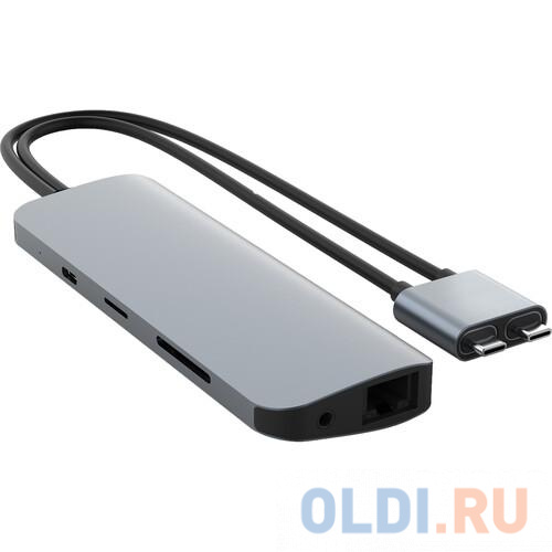 

USB-хаб Hyper HyperDrive Viper 10-in-2 Hub для MacBook Pro/Air и других USB-C устройств. Порты: 2 x HDMI, 3 x USB-A , Gigabit Ethernet, SD , MicroSD,