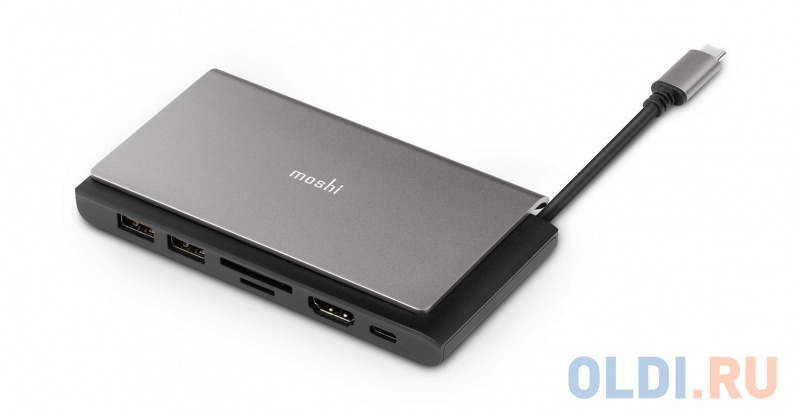 

Концентратор USB Type-C Moshi Symbus Mini HDMI 1 Ethernet SD microSD USB 3.1 серый 99MO084275