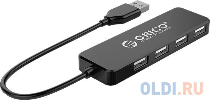 

Концентратор USB 2.0 Orico FL01 4 x USB 2.0 черный