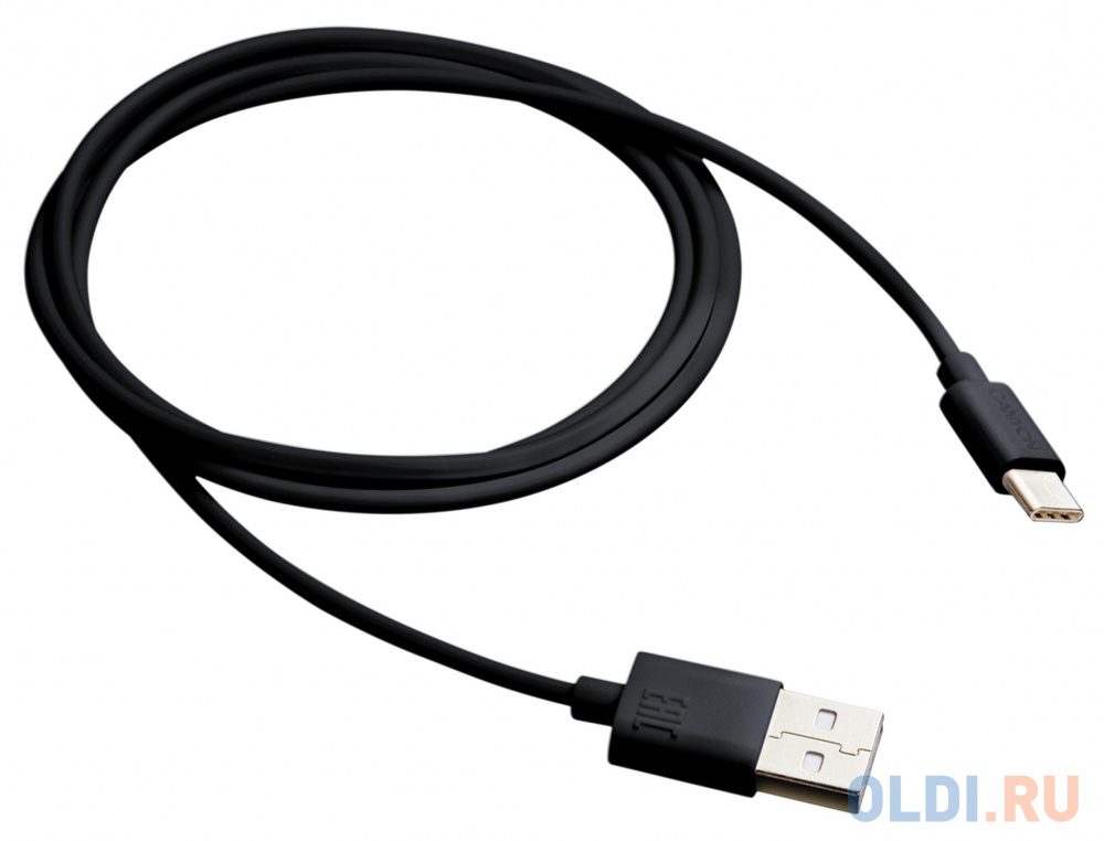Кабель CANYON Type C USB Standard cable, cable length 1m, Black, 15*8.2*1000mm, 0.018kg кабель windigo 2 в 1 microusb type c usb 2 а нейлон оплетка 1 м белый