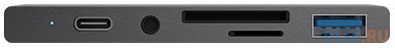 Концентратор USB Type-C SwitchEasy SwitchDrive USB Type-C 1 х USB 3.0 HDMI SD microSD mini-Jack3.5 серый, размер 8.9?95?25.5 мм