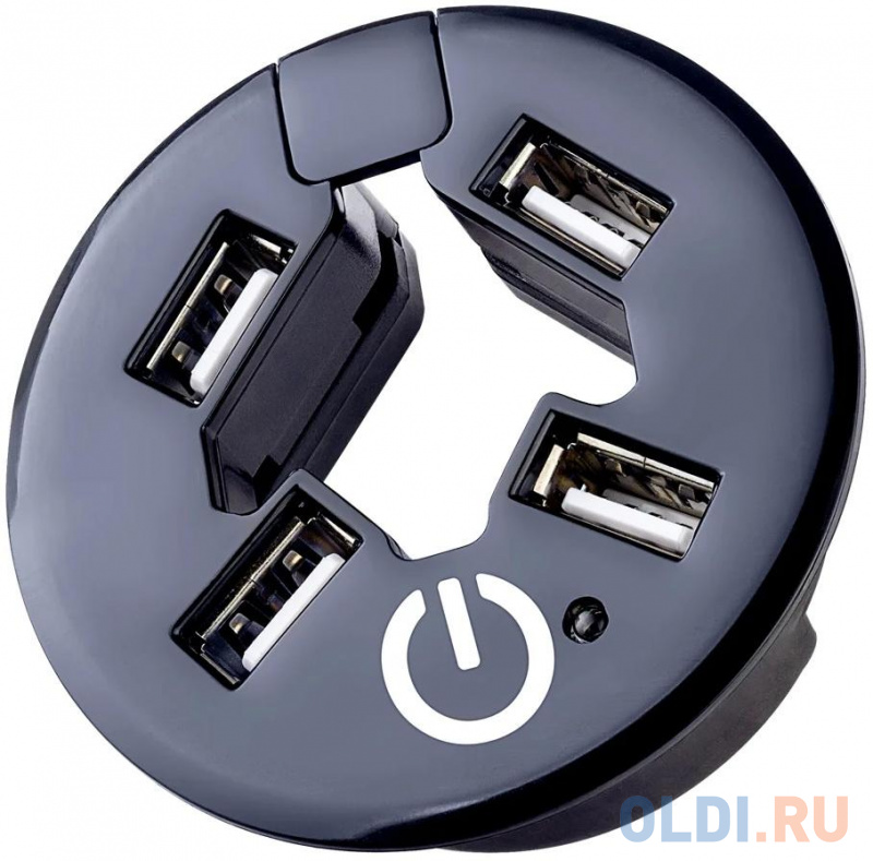 

Концентратор USB 2.0 Perfeo PF-H029 4 x USB 2.0 черный
