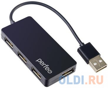 

Концентратор USB 2.0 Perfeo PF-VI-H023 4 x USB 2.0 черный