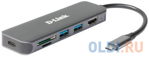 Разветвитель USB 3.0 D-Link DUB-2327 2порт. черный (DUB-2327/A1A)
