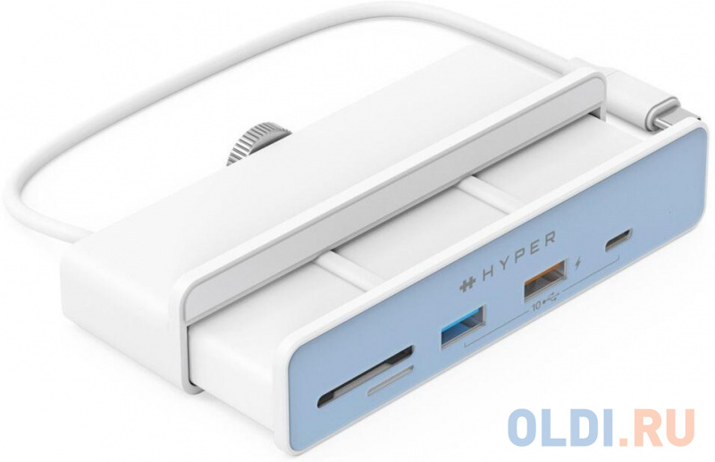 

Концентратор USB Type-C HyperDrive HD34A8 2 х USB 3.1 HDMI USB Type-C microSD SD белый