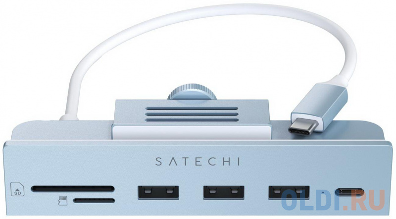 

USB-C-концентратор Satechi Aluminum USB-C Clamp Hub для 24" iMac. Цвет: синий