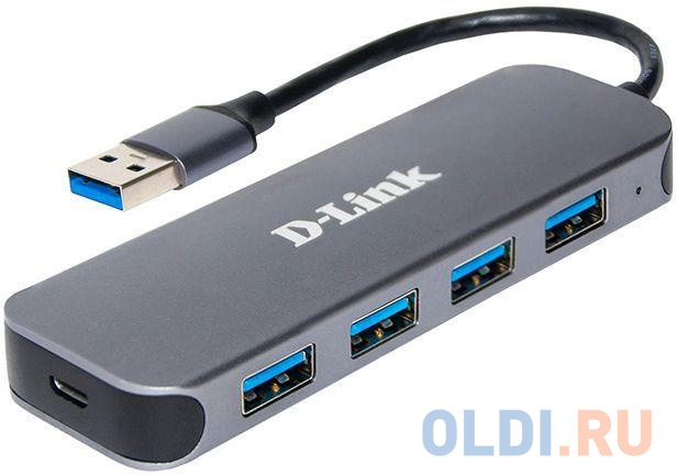 Разветвитель USB 3.0 D-Link DUB-1341/C2A 4 х USB 3.0 USB Type-C черный
