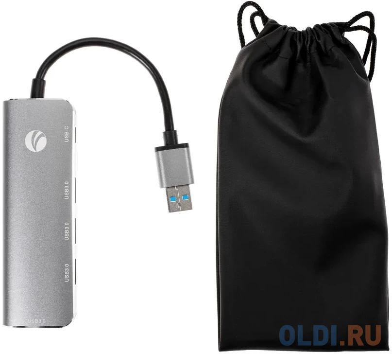 Адаптер концентратор USB 3.1 Type-A --> 4 USB3.0 Alum Shell HUB+ PD, VCOM <CU4383A> Адаптер концентратор USB 3.1 Type-A --> 4 USB3.0 Alum Shell HUB+ PD, VCOM <CU4383A> фото