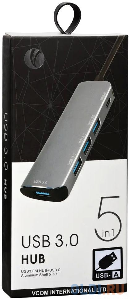 Адаптер концентратор USB 3.1 Type-A --> 4 USB3.0 Alum Shell HUB+ PD, VCOM <CU4383A> Адаптер концентратор USB 3.1 Type-A --> 4 USB3.0 Alum Shell HUB+ PD, VCOM <CU4383A> фото