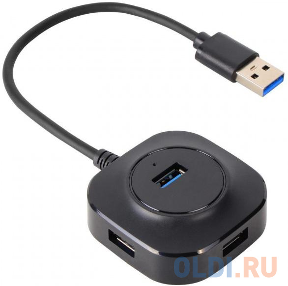 Концентратор USB3 4PORT DH307 VCOM концентратор 4 х портовый usb 3 0 2 0 ginzzu gr 339ub 1 порт usb 3 0 3 порта usb 2 0 интерфейсный кабель usb3 0 30 см упаковка блистер
