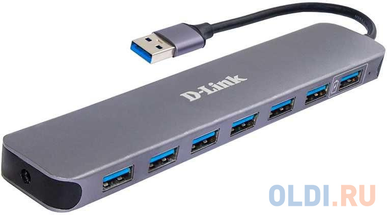 Концентратор USB 3.0 D-Link DUB-1370/B2A 7 x USB 3.0 черный концентратор usb 2 0 buro bu hub7 1 0 u2 0 7 x usb 2 0