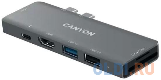  USB Type-C Canyon CNS-TDS05B 1  USB 3.0 USB 2.0 USB Type-C SD/SDHC microSD microSDXC SDXC 2 x HDMI 