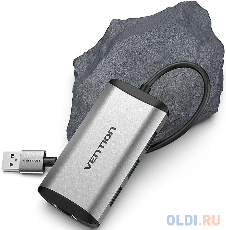 Vention USB 3.0 to USB3.0*3/Gigabit Ethernet Docking Station фото
