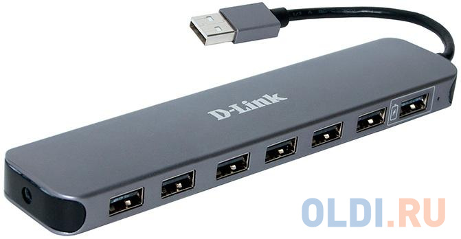 

Разветвитель USB 2.0 D-Link DUB-H7 7порт. черный (DUB-H7/F1A)