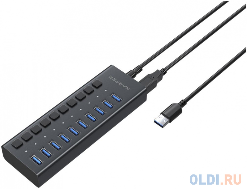 

Концентратор USB 3.0 Harper HUB-10MB 10 x USB 3.0 USB Type-C черный
