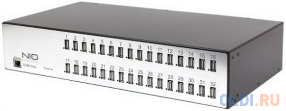 Концентратор USB 2.0 Nio-Electronics NIO-EUSB 32EP RJ-45 32 х USB 2.0 серый концентратор usb 3 0 2 0 ginzzu gr 314ub 4 порта 1xusb3 0 3xusb2 0