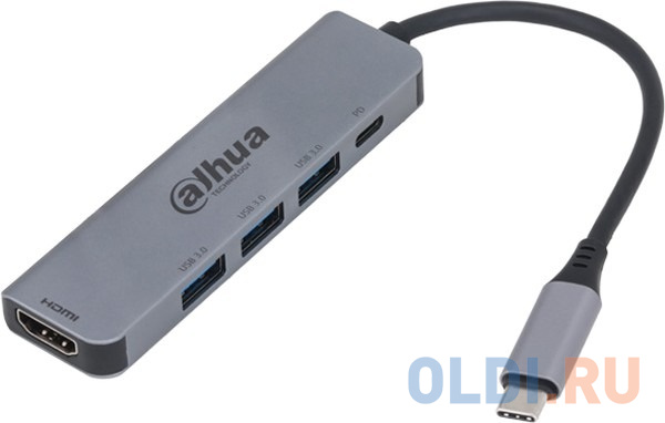 

DAHUA Док станция 7 in 1 USB 3.1 Type-C to USB 3.0 + HDMI + SD/TF + PD Docking Station