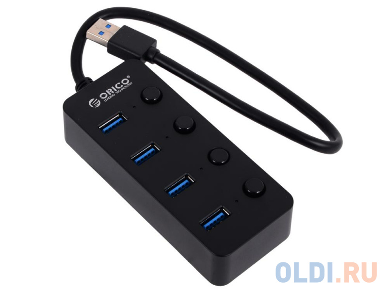 

Концентратор USB Orico W9PH4 (черный) USB 3.0 x 4