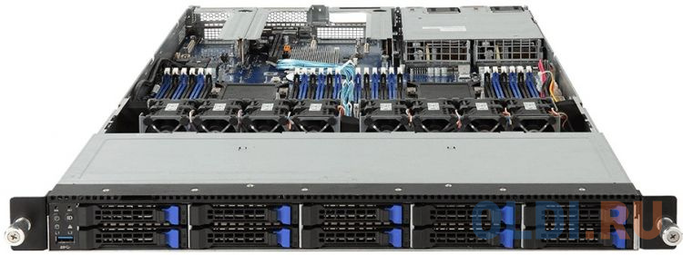 Сервер (Barebone) Gigabyte Rack R181-2A0 , 2nd Gen. Intel Xeon Scalable and Intel Xeon Scalable, 24 x DIMMs, Supports Intel Optane DC, Dual 1Gb/s LAN материнская плата mbd x12dpi n6 b 3rd gen intel® xeon® scalable processors dual socket lga 4189 socket p supported cpu tdp supports up to 270w tdp