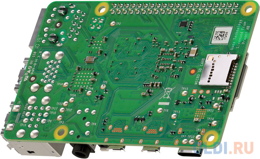 Raspberry Pi 4 Model B (RA545) Retail, 4GB RAM, Broadcom BCM2711 Quad core Cortex-A72 (ARM v8) 64-bit SoC @ 1.5GHz CPU, WiFi, Bluetooth, 40-pin GPIO, фото