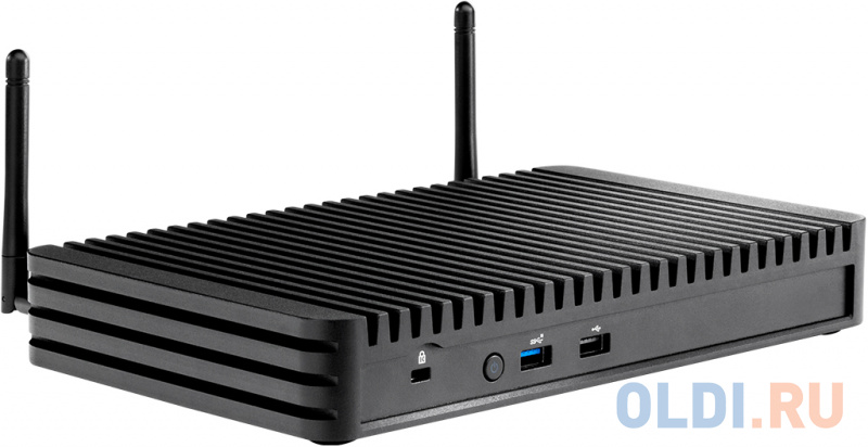 Intel NUC Rugged Chassis Element and Board, Multi HDMI design, 6xHDMI 2.0a, 3xUSB3.1, 1xUSB2.0, 2x m.2 SSD, GBL, external dipole antennas, IP50 rating, Black metal, VESA, powercord EU, Kensington Lock, 999M9D