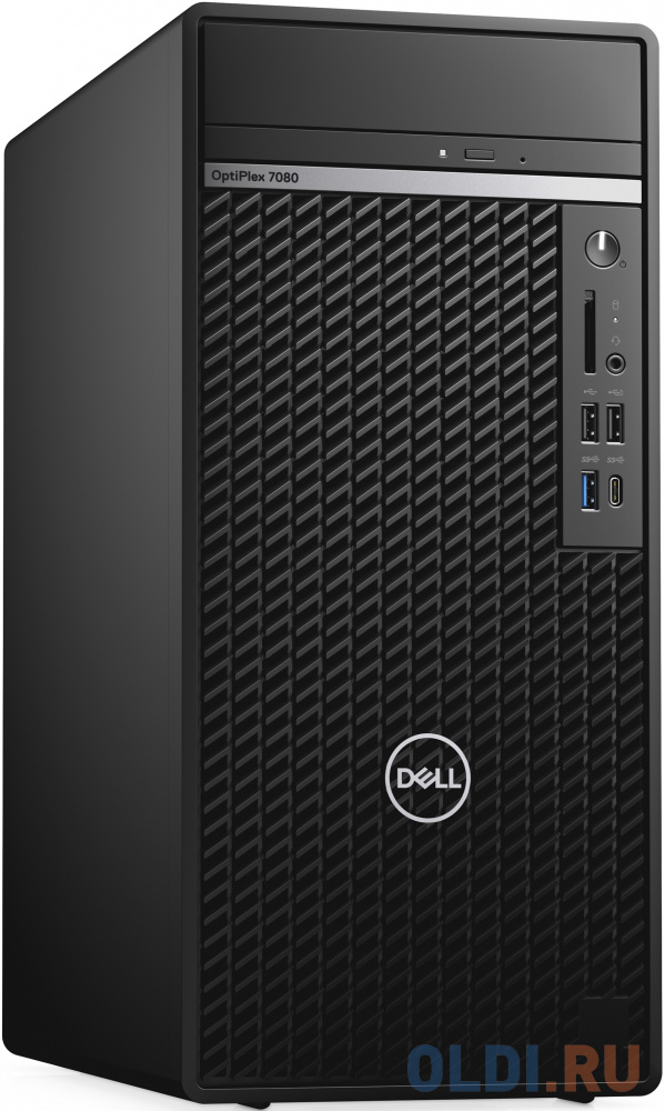 

ПК Dell Optiplex 7080 MT i7 10700 (2.9)/8Gb/SSD256Gb/RX 640 4Gb/DVDRW/CR/Windows 10 Professional/GbitEth/WiFi/BT/360W/клавиатура/мышь/черный