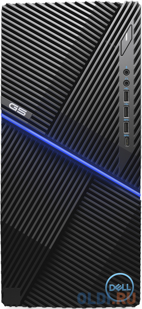 

ПК Dell G5 5000 MT i7 10700F (2.9)/16Gb/SSD1Tb/RTX3060Ti 8Gb/Windows 10 Home/GbitEth/WiFi/BT/500W/клавиатура/мышь/серый