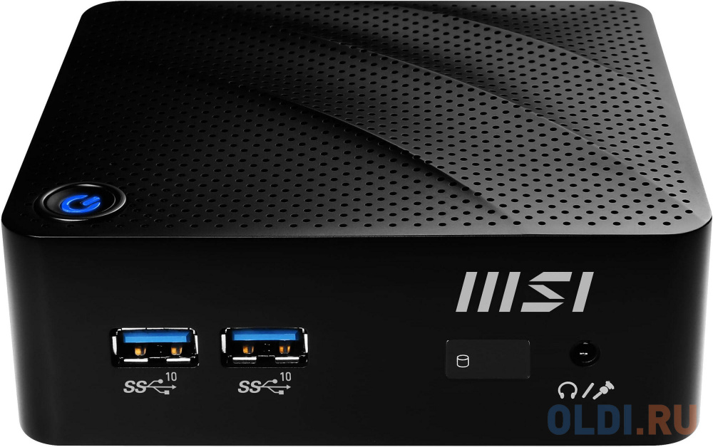 Неттоп MSI Cubi N JSL-041RU slim Cel N4500 (1.1) 4Gb SSD128Gb UHDG Windows 10 Professional GbitEth WiFi BT 40W черный 9S6-B0A111-047 - фото 1