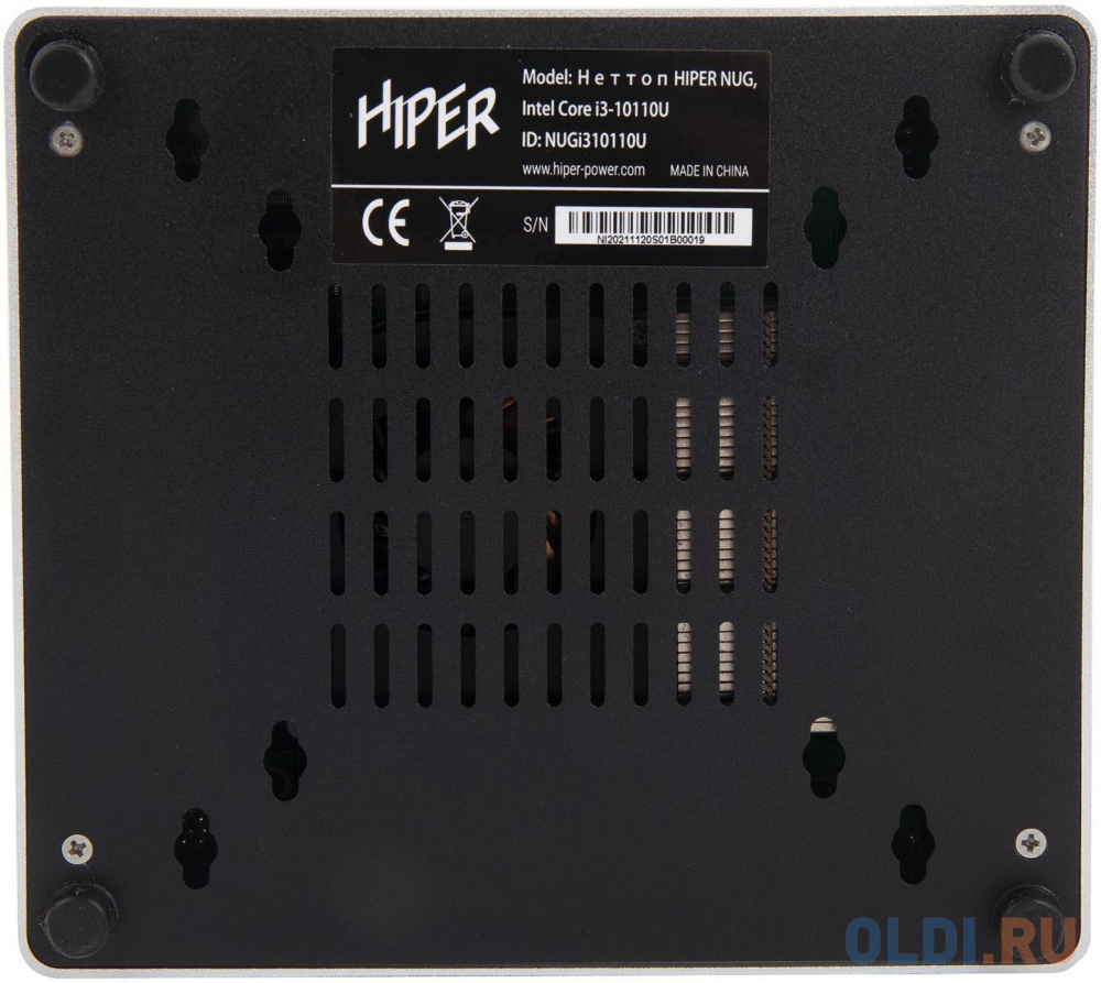 платформа ПК/ Nettop HIPER NUG, Intel Core i3-10110U, 2* DDR4 SODIMM 2400MHz, UHD-графика Intel (DP + HDMI), 1*Type-C, 4*USB2.0, 4*USB3.0, 2*LAN, 1*2.5HDD, WiFi, VESA NUGi310110U - фото 4