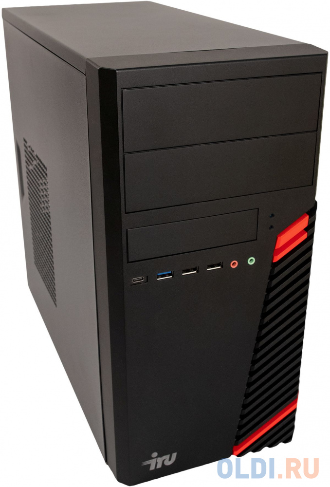 

ПК IRU Office 515 MT i5 9400 (2.9) 8Gb SSD500Gb UHDG 630 Free DOS GbitEth 500W клавиатура мышь черный