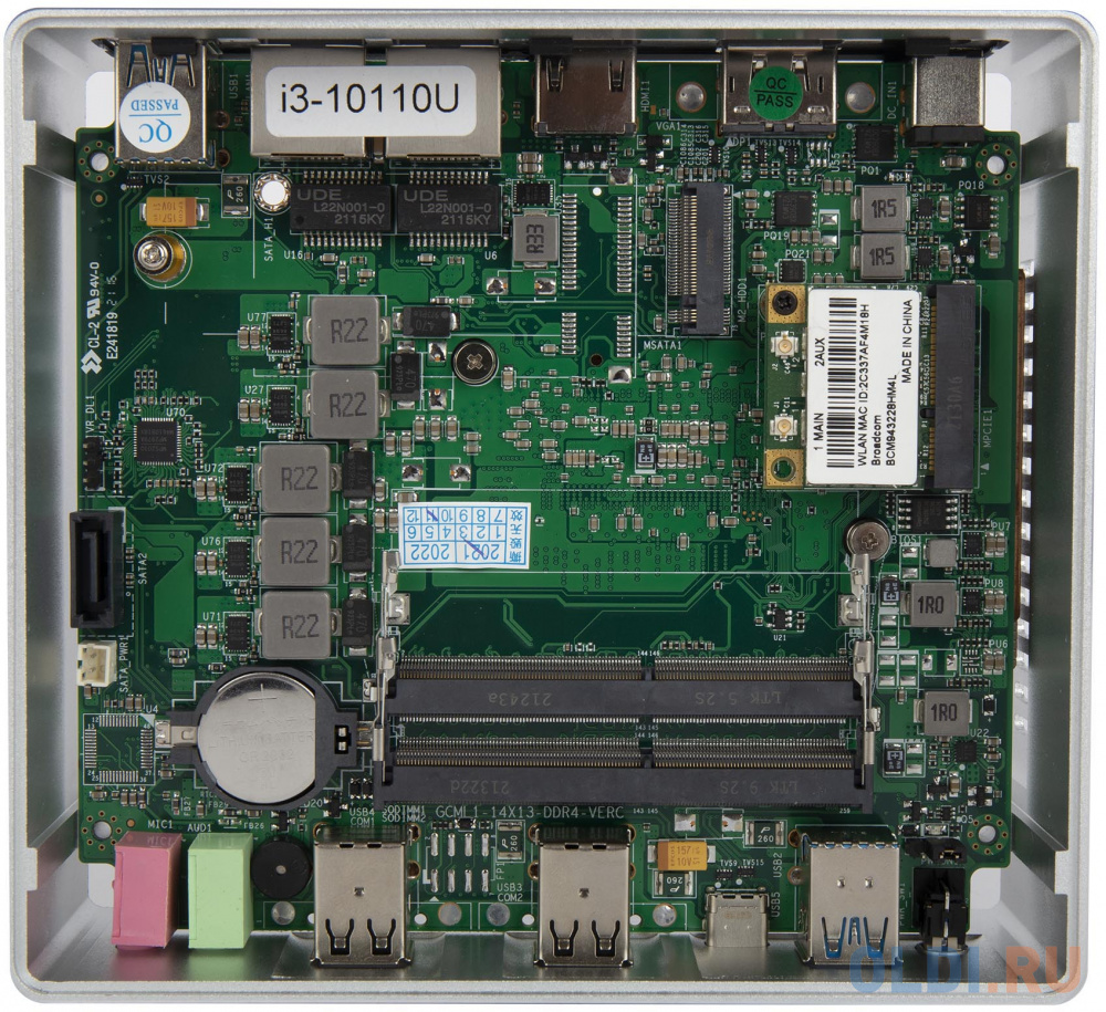 платформа ПК/ Nettop HIPER NUG, Intel Core i5-10210U, 2* DDR4 SODIMM 2400MHz, UHD-графика Intel (DP+HDMI), 1*Type-C, 4*USB2.0, 4*USB3.0, 2*LAN, 1*2.5H фото