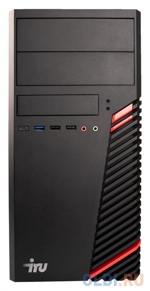 Компьютер iRu Office 310H5SM MT, цвет черный, размер 170 х 350 х 395 мм