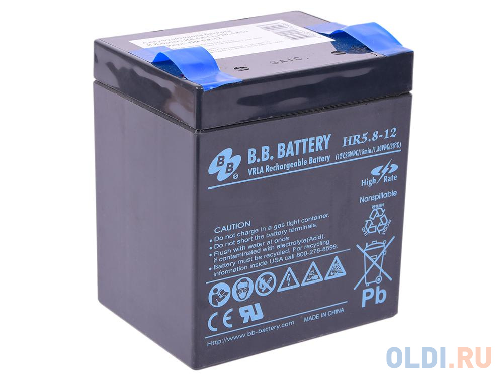 Батарея B.B. Battery HR5.8-12 5.8Ач 12B батарея b b battery hr 9 6 8ач 6b