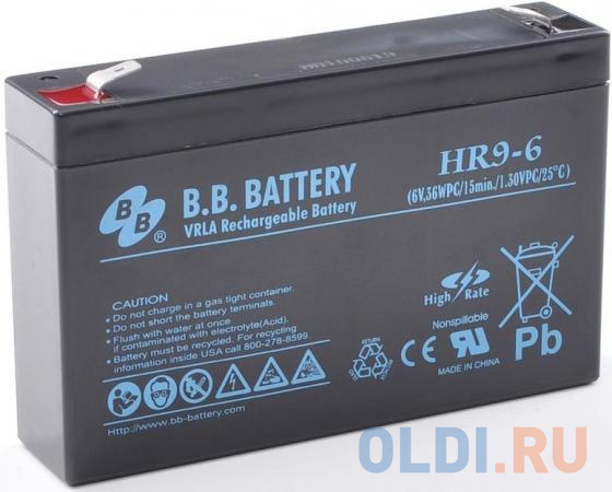 Батарея B.B. Battery HR 9-6 8Ач 6B батарея для мобильного принтера battery pack standard worldwide and india thailand databar company limited