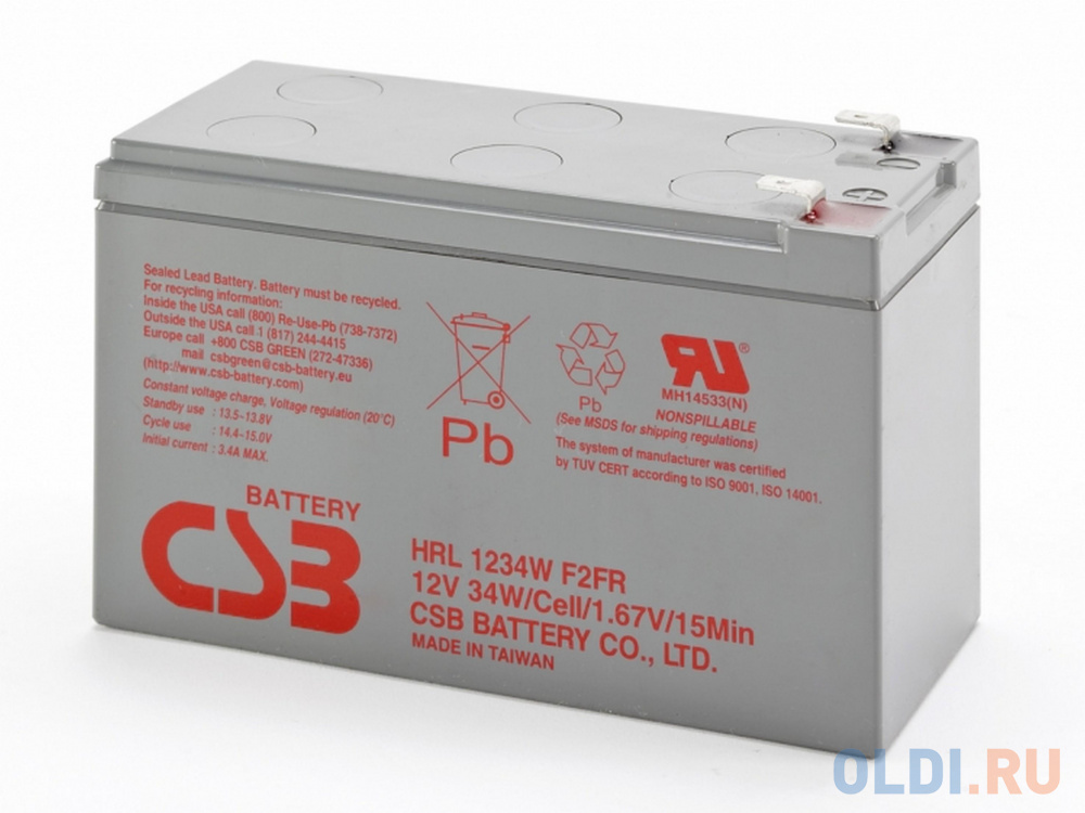 Батарея CSB HRL1234W 12V/9AH F2FR
