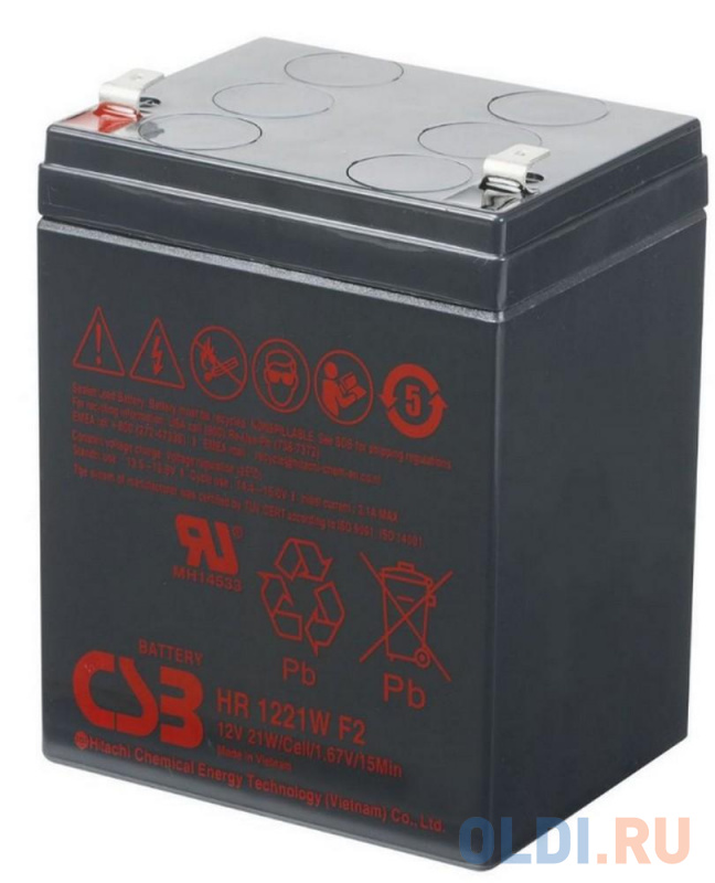 

CSB Батарея HR1221W (12V 4,8Ah/21W) клеммы F2