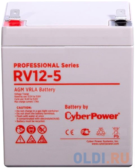 Battery CyberPower Professional series RV 12-5 / 12V 5.7 Ah нож кухонный professional master 12 7 см разделочный 24605 085 871 107 tramontina