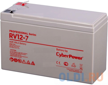 Battery CyberPower Professional series RV 12-7 / 12V 7.5 Ah battery cabinet cyberpower for ups online cyberpower ol1000ertxl2u ol1500ertxl2u