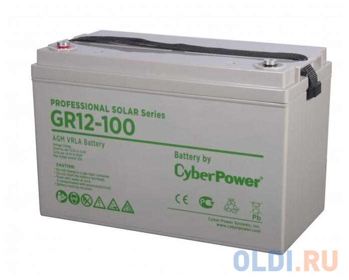 Battery CyberPower Professional solar series (gel) GR 12-100 / 12V 100 Ah battery cyberpower professional ups series rv 12290w voltage 12v capacity discharge 20 h 80 8ah capacity discharge 10 h 75 8ah max discharge