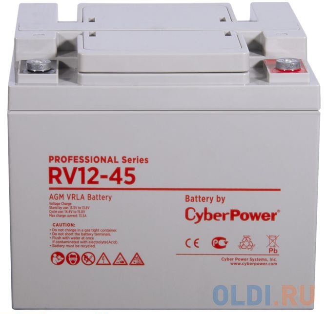 Battery CyberPower Professional series RV 12-45 / 12V 45 Ah аккумуляторная батарея battery cyberpower standart series rc 12 100 12v 100 ah