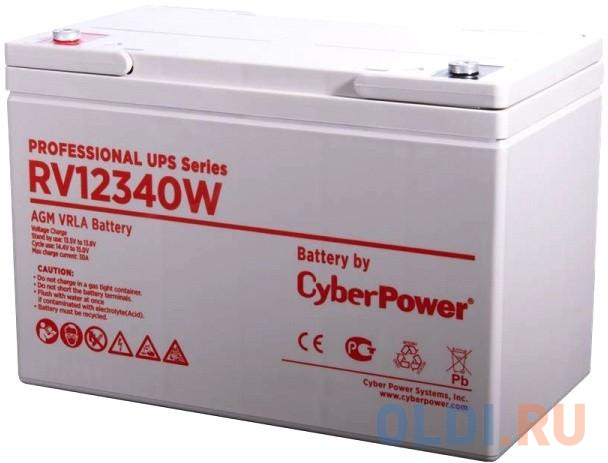 Battery CyberPower Professional UPS series RV 12340W, voltage 12V, capacity (discharge 20 h) 96.4Ah, capacity (discharge 10 h) 92.7Ah, max. discharge батарея cyberpower battery pack for ols2000 3000exl bpse72v45a