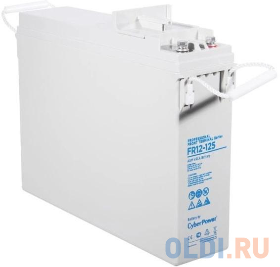 Battery CyberPower Front terminal series FR 12-125, voltage V, capacity (discharge 10 h) Ah, max. discharge current (5 sec) A, max. charge current A FR12-125 - фото 1