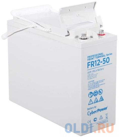 Battery CyberPower Front terminal series FR 12-50, voltage V, capacity (discharge 10 h) Ah, max. discharge current (5 sec) A, max. charge current A, ,