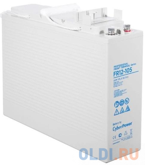 Battery CyberPower Front terminal series FR 12-105, voltage V, capacity (discharge 10 h) Ah, max. discharge current (5 sec) A, max. charge current A,
