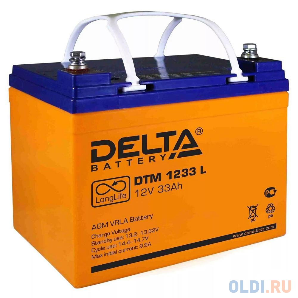 Батарея для ИБП Delta DTM 1233 L 12В 33Ач батарея delta hr 12 21w 5ач 12b