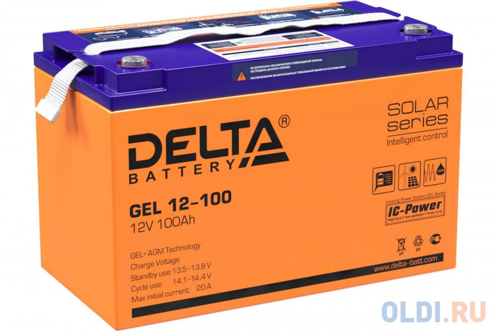 Батарея для ИБП Delta GEL 12-100 12В 100Ач - фото 1