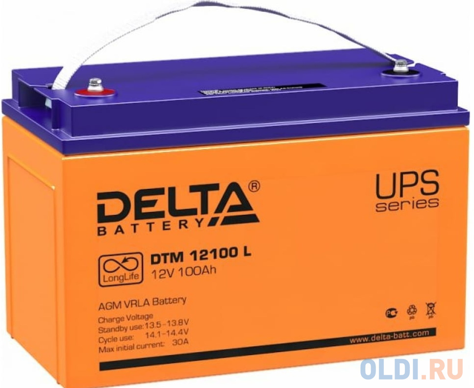 Батарея для ИБП Delta DTM 12100 L 12В 100Ач батарея для ибп prometheus energy pe 12100 12в 100ач