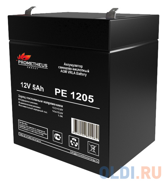 Батарея для ИБП Prometheus Energy PE 1205 12В 5Ач Батарея для ИБП Prometheus Energy PE 1205 12В 5Ач фото